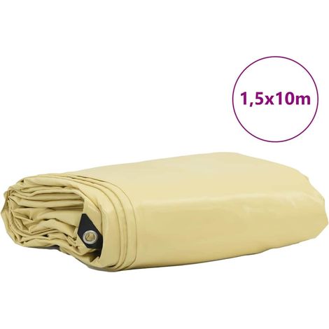 Maison Exclusive - Telo 650g / m² Beige 1,5 x 10 m Tela con rivestimento in PVC