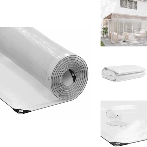 Bâche transparente avec œillets 6x12 m polyéthylène - Bâche Transparente - Bâches Transparentes - Bâche Claire - Bâche Transparente Robuste (1/5)