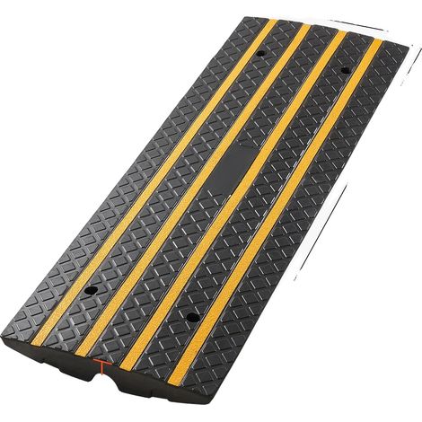 Rampe de garage pour voiture, caoutchouc durable, bandes réfléchissantes, 1PCS (1/2)