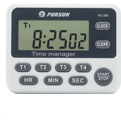 Minuteur de cuisine numérique avec affichage LCD et alarme, aimanté au dos, réglable, pliable, pratique pour la cuisson, chronomètre mural, minuteur magnétique de table (1/5)