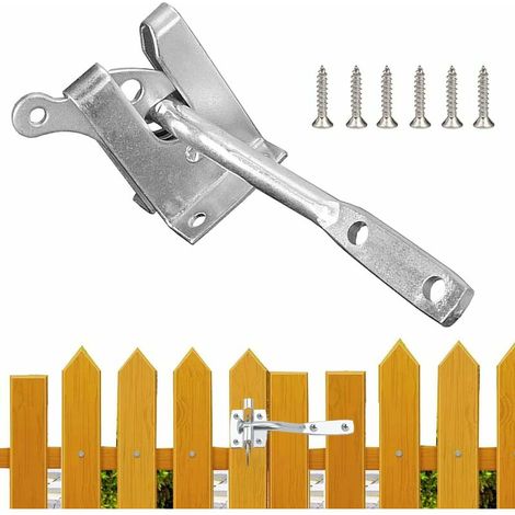 royaluxe - Serrure Automatique Porte,Universel Verrouillage Coulissant Verrou Porte Hardware Accessoires Loquet de Porte pour Usage Extérieur Comme Verrou avec des vis (1/5)