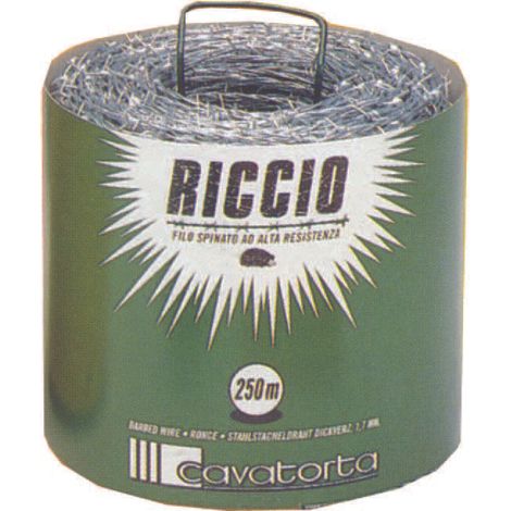 FILO SPINATO MT.250 ZINCATO RICCIO - 1 rotolo CAVATORTA