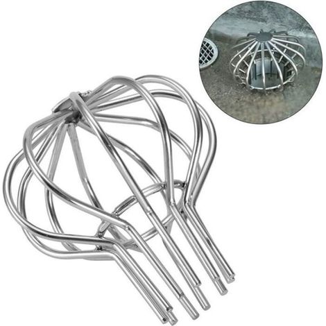 Filtre de Garde Ballon Gouttière Garde Gouttière Acier Inoxydable Sortie Tuyau Descente Garde Feuille Drain Sol pour Toit Balcon C (1/4)
