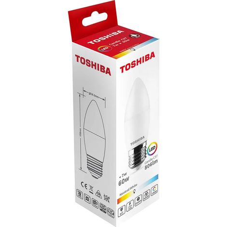 Ampoule Toshiba c37 LED 7W E27 Warmweiß