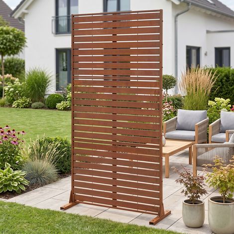 Trennwand Nodepp Cortenstahl 180x90 cm Edelrost [casa.pro]
