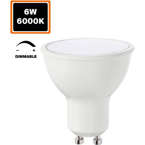 Ampoule GU10 6W Dimmable Blanc Froid 6000k Haute Luminosité
