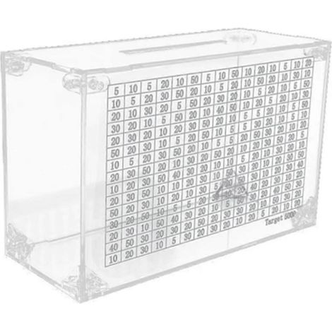 Spardose aus Acryl, Aufbewahrungsbox zum Geldsparen, Dekoration für Zuhause