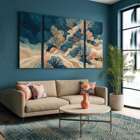 Cuadro Nalimiba, Estructura de Tela, Estructura de Madera Noble, 90x90h cm Multicolor (1/4)