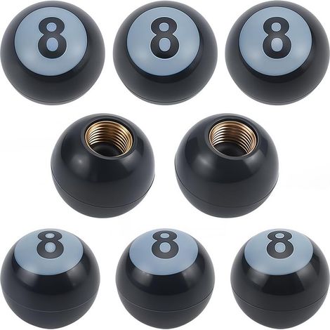 8pcs Universal Round Copper Core Pool Valve Cap Dust Proof Accessories for Car SUV Trucks Motorcycles and Bikes Decoration (1/5)
