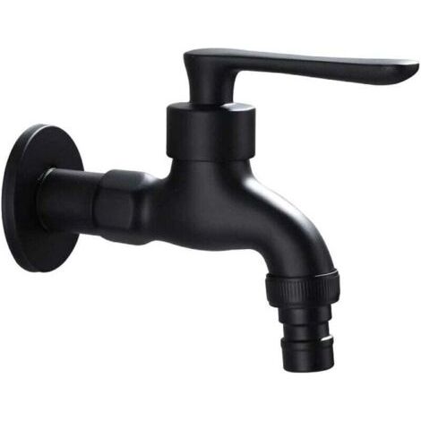 Robinet de jardin extérieur robinet d'eau froide vintage avec interface de commande unique (sorties 1/2 pouce - entrées 1/2 pouce), adapté au jardin, lavage (1/4)