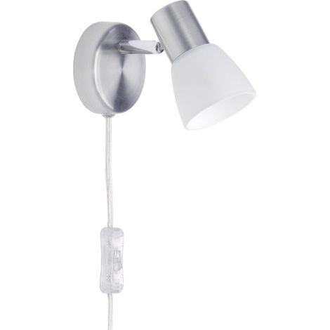 Brilliant Wandleuchte Luca E 14 R 50 eisen/chrom/weiß Wandleuchte