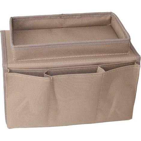 Sac de rangement pour canapé - Organiseur Sacs de rangement' accoudoirs - Organiseur d'accoudoirs avec plateau - Plateau pour canapé - Avec 5 emplacements - 2 grandes poches, 3 petites poches - Pour f (1/5)