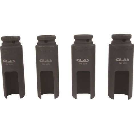 Coffret 4 douilles 1/2" 6 pans Cr-Mo démonte têtes injecteurs diesel - OM 0071 - CLAS Equipements (1/3)
