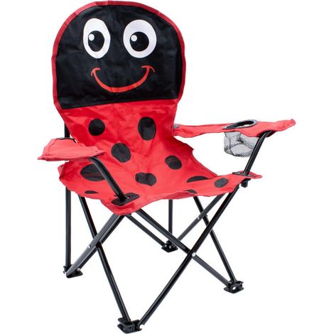 Linder Exclusiv Campingstuhl für Kinder – Klappstuhl, Gartenstuhl, Kindersessel – Farbe Rot (1/5)