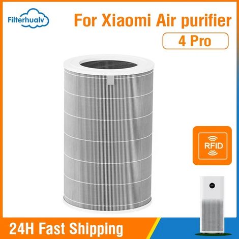 (Gris) Filtre de rechange compatible avec le purificateur d'air Xiaomi Mi Mijia 4 Pro (filtre à charbon actif PM2.5). (1/4)