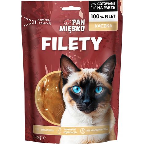 Mr. Meat  Snack per gatti - Filetti d'anatra 100 g (1/2)