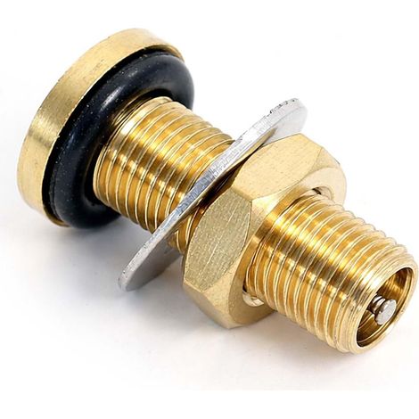 1 - Valve Schrader - Réservoir à vessie - Surpression domestique - Pour cuve 24-100l - Acier (1/5)