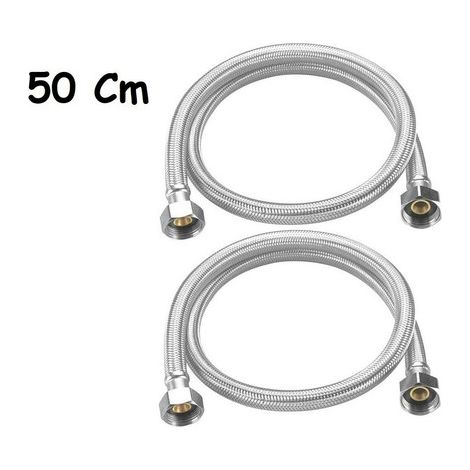 PAAR FLEXIBLE SCHLÄUCHE 50 CM WARM- UND KALTWASSERLEITUNGEN BOILER 1/2 X 1/2 DGO-172