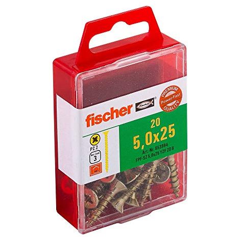 Viti POWER-FAST, acciaio dicromo Pozidriv 5x25mm, 20 pezzi (1/3)