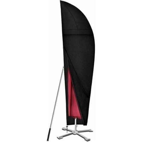 Offset Parasol Cover from 3m to 4m, Robust 420D Oxford Fabric, Waterproof, Anti-UV Offset Parasol Protective Cover with Air Vents (280x30/81/45cm) - Black (1/3)