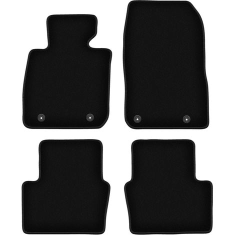 Tapis de sol basiques en velours noir pour : Mazda CX-3 crossover (2015-) (1/5)