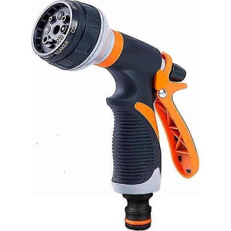 Lawn Spray Watering 8 Spray Modes Garden Tools compatible with Garden Washing Car High Pressure Water Tool Adjustable Hose Sprinkle Nozzle (1/5)