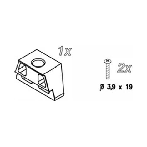 BLOCCHETTO SNODO GRIGIO PER BOX DOCCIA HEXA- SAMO- pezzi 1