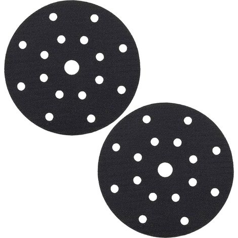 2 Pièces Tampon de Ponçage Souple 150mm avec 17 Trous, Interface en Mousse Douce pour Plateau de Ponçage et Polissage,Compatible avec Ponceuses Pneumatiques et Électriques (1/5)