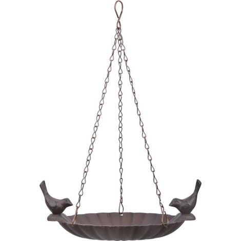 Comedero colgante con pájaro decorativo 2 pájaros