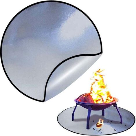 Filiyano-Tapis de barbecue rond de 28 cm (11 pouces), résistant aux hautes températures, idéal pour la cuisson et les foyers extérieurs. (1/4)