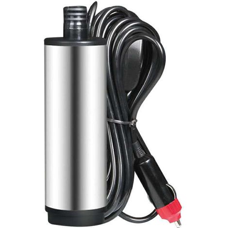 Pompe Carburant, 12V 51MM (Liquides inflammables à Essence Interdits) Diesel&Eau Pompe Acier Inoxydable avec Clip  Filtre Amovible  4M Cordon  D'application du Diesel, kérosène et l'eau (1/5)