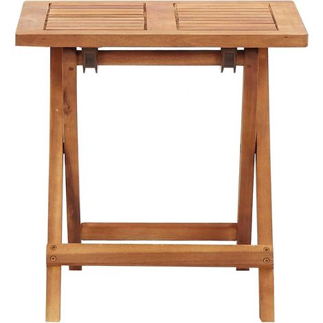 Table de jardin pliable Table d'appoint, Table de Balcon, 40x40x40 cm Bois d'acacia massif OIB1652E (1/5)