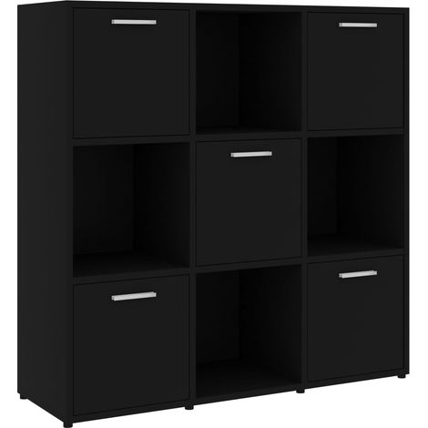 Maison Exclusive - Estantería de madera contrachapada negro 90x30