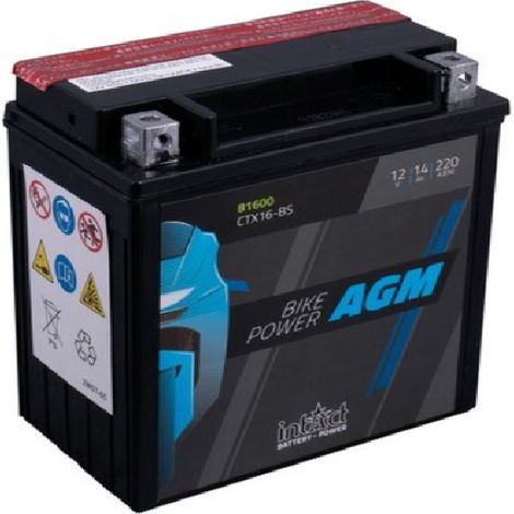 Batería de moto YTX16-BS  AGM Hermética YTX16-4