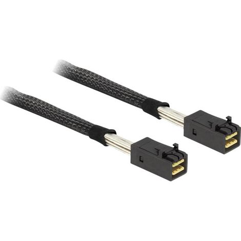 Delock disque dur Câble de raccordement [1x Mini SAS mâle (SFF-8087) - 1x Mini SAS mâle (SFF-8087)] 0.50 m noir A069771 (1/3)