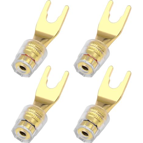 Y-Flachstecker 4 mm Câble Banane Noir (1/5)
