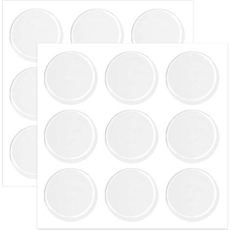 18 pezzi Paraurti in vetro da 30,8 mm Paraurti in silicone per mobili Paraurti trasparenti per armadi Paraurti autoadesivi per ante di armadi