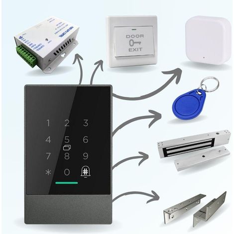 Kit de contrôle d'accès connecté - code et badge - LOCKY 7 BASIC