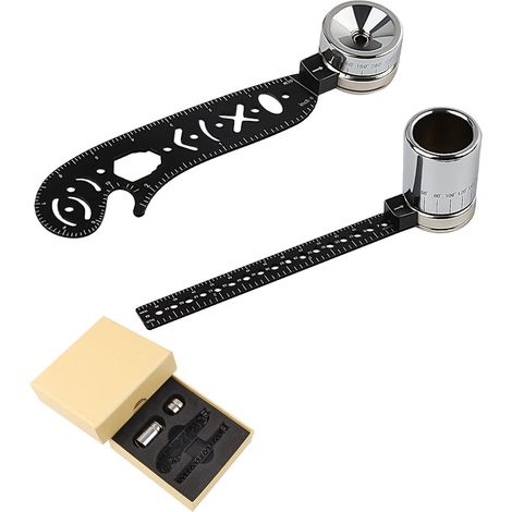 Outil de dessin multifonction 2 pièces, règle de dessin portable, règle de dessin multifonctionnelle légère, règle graduée, tout-en-un, pour designers et artistes (1/5)