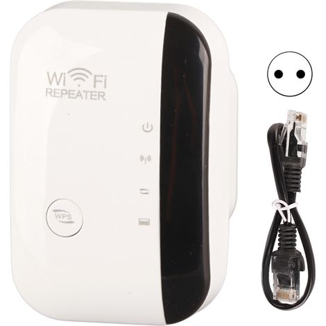 Amplificateur WiFi 300M avec Port Ethernet et Montage Murale, Blanc, Bouton WPS, 100‑240V (Prise EU) (1/5)