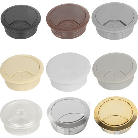 4 Pz Passacavo Scrivania Tappo Passacavi Tavolo Mm 60 Trasparente Argento Oro Be - Colore: Beige (1/5)
