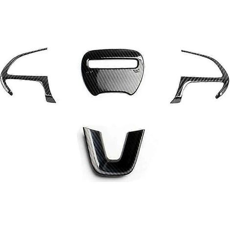 Zieraufkleber für Lenkradknöpfe aus Kohlefaser (ABS) für Dodge Challenger 2015-2020 – Fahrzeugstyling