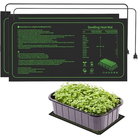 2 Pièces Tapis Chauffant Imperméable Pour Semis,Coussin à Température Constante pour la Croissance des Graines de Plantes (1/5)