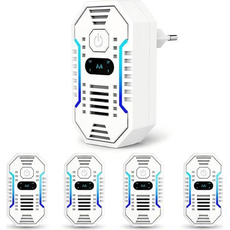 Repulsif Ultrason 4 Pièces,Appareil Anti Moustique et Anti Souris, Prise Anti Nuisible Électrique à Ultrasons pour Maison, Cuisine (1/5)