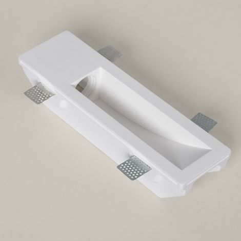 Aplique de Pared Integración Escayola/Pladur para Bombilla LED GU10 / GU5.3 Corte 353x103 mm Blanco (1/5)