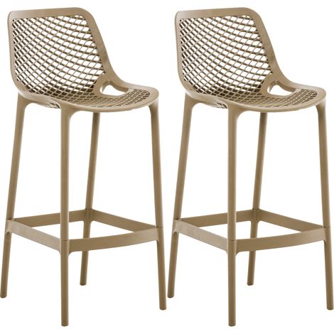 2er Set Outdoor Barhocker Air schlamm