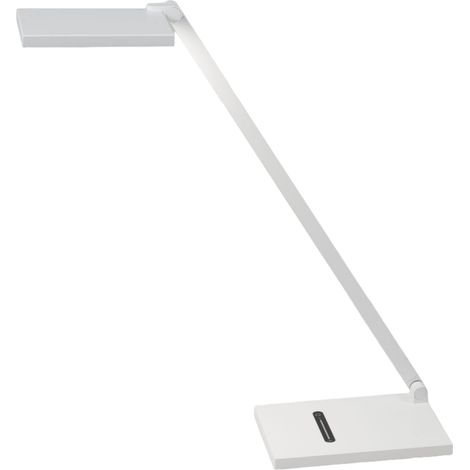 Lampe De Table Led Intégrée Zermatt 10 W, Température De Couleur 3000 K/4000 K, Variateur Tactile, Cadre En Métal Blanc Et Méthacrylate - Ip20 (1/3)