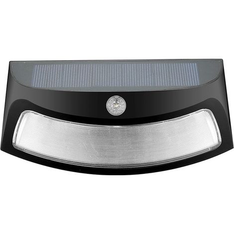 Lampe solaire - Coque noire et blanche, étanche, éclairage extérieur de jardin, contrôle de l'éclairage LED, fonction capteur (1/3)