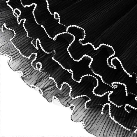 Geblümtes Geschenkpapier mit Perlenrand, 4 Yards, Geschenkpapier für Blumensträuße, 3er-Packung, schwarz (1/5)