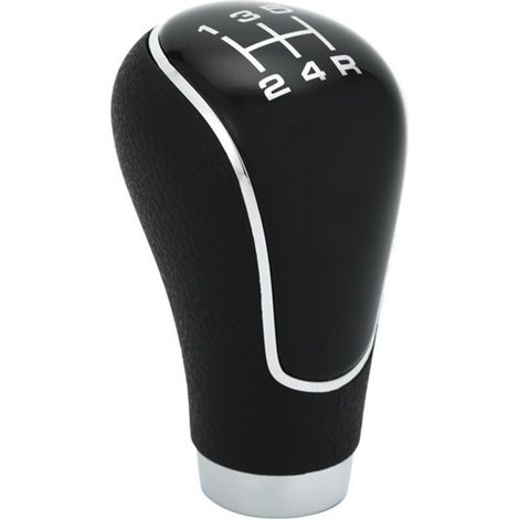 Pommeau de levier de vitesse adapté aux transmissions manuelles Mazda 10 mm, levier de vitesse noir, pommeau de levier de vitesse argenté à 6 vitesses (une pièce), pommeau de levier de vitesse argenté (1/4)
